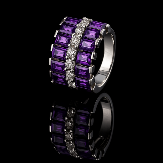 Amethyst Ring – 925 Silver