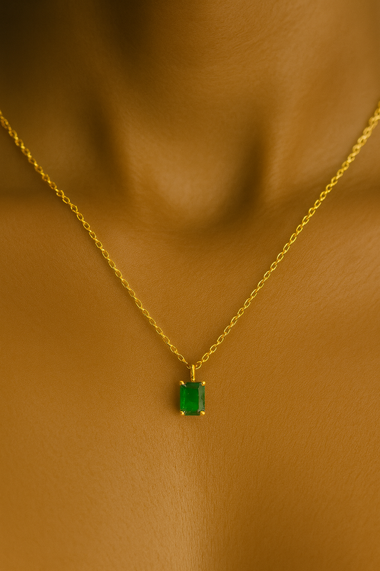 Emerald Pendant Necklace