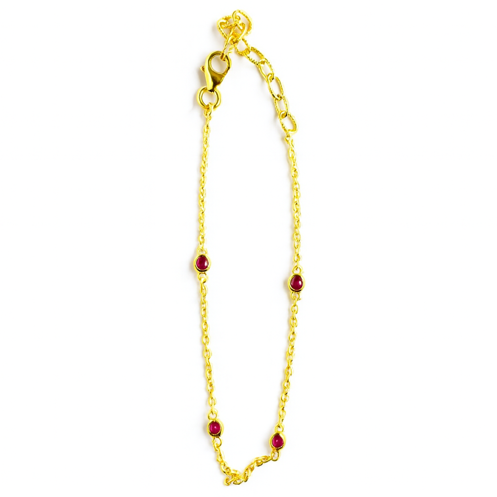Blue Stone Bracelet – 18K Gold Micron Plated