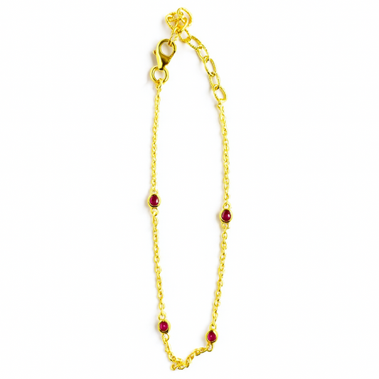 Blue Stone Bracelet – 18K Gold Micron Plated
