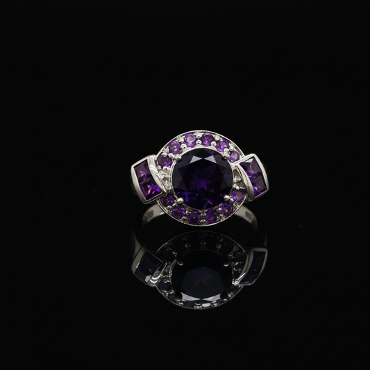 Amethyst Ring – Sterling Silver