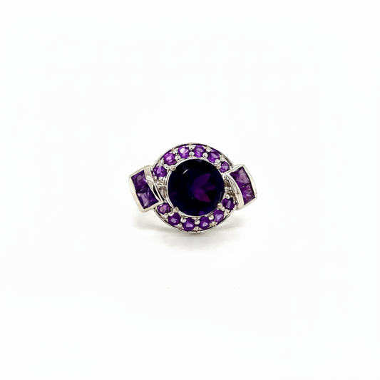 Amethyst Ring – Sterling Silver