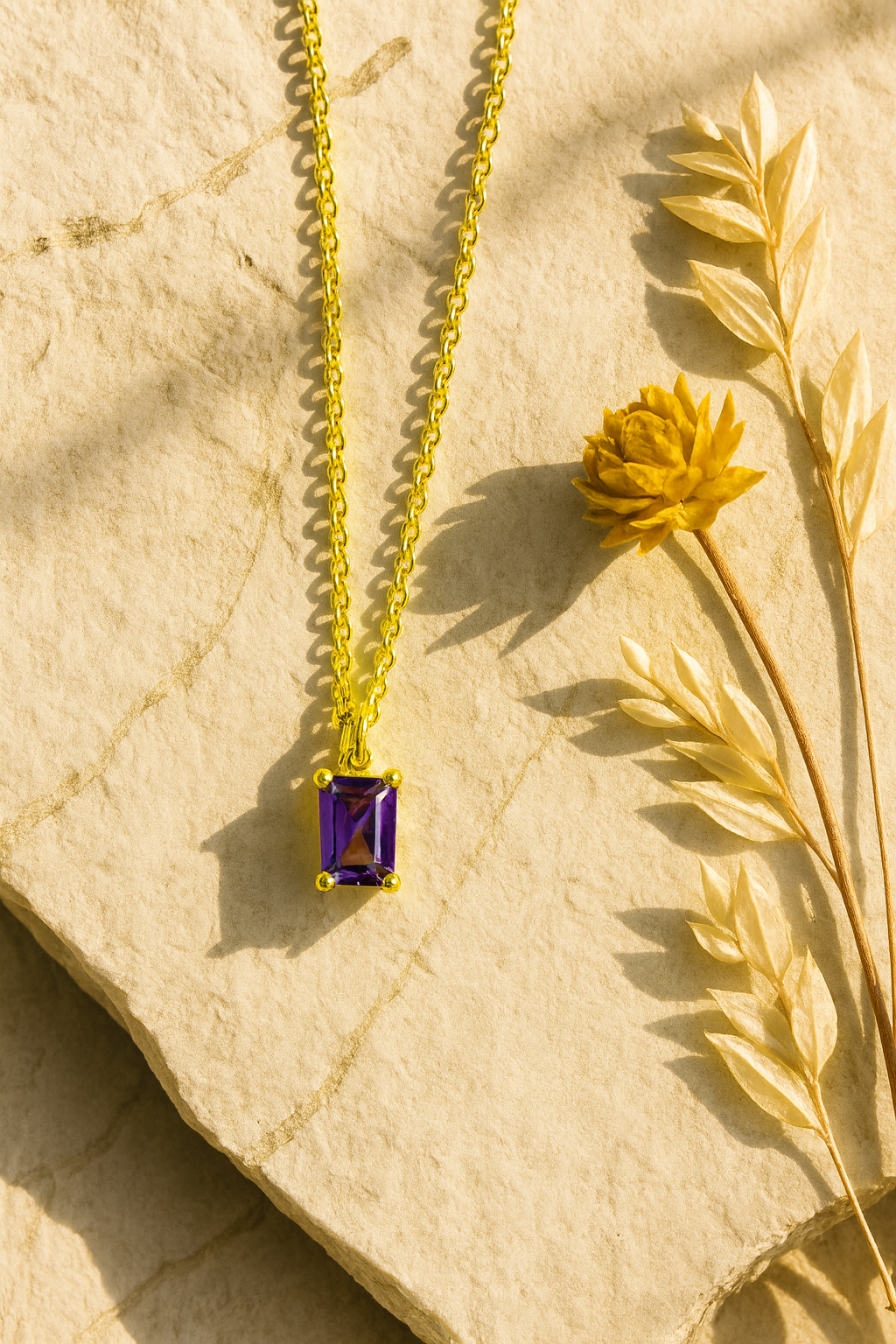 Purple Pendant  Necklace
