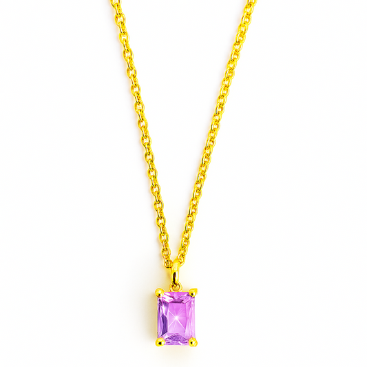Purple Pendant  Necklace