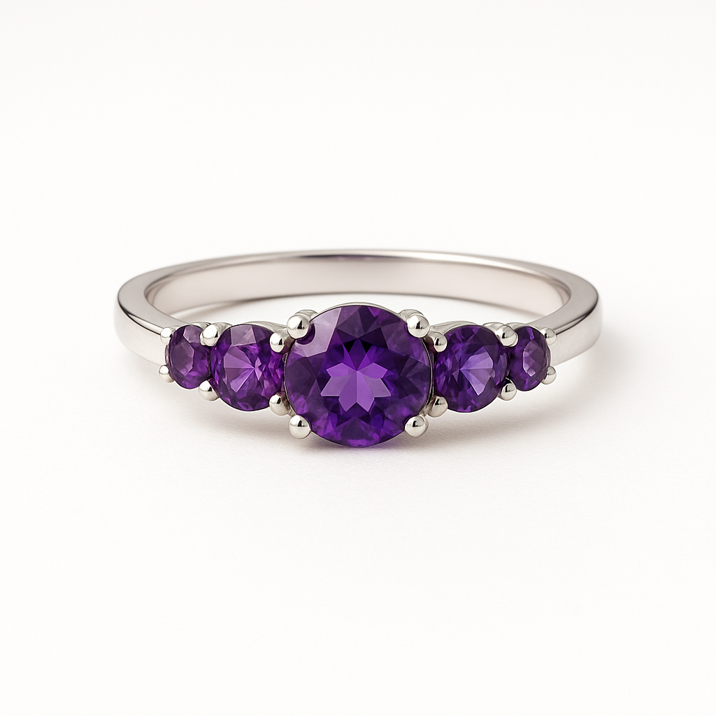 Amethyst Ring in  Silver 925