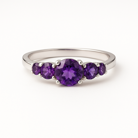 Amethyst Ring in  Silver 925