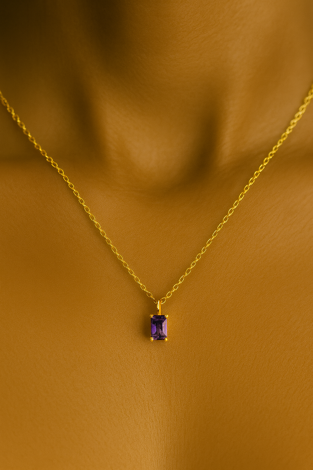 Purple Pendant  Necklace